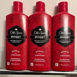 Set of 3 Old Spice 2 in 1 shampoo and conditioner bottles